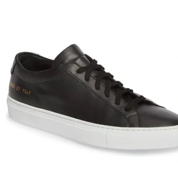 - Common Projects Original Achilles Low Top Sneakers Black/White Women's 9… - Picture 2 of 9